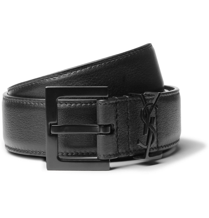Photo: SAINT LAURENT - 3cm Black Leather Belt - Black