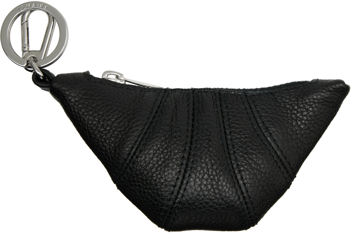 LEMAIRE Black Mini Croissant Keychain