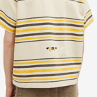 BODE Men's Namesake Stripe Vacation Shirt in Ecru/Multi