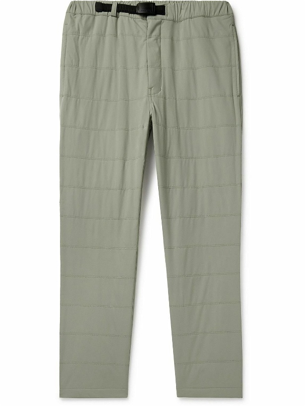 Photo: Snow Peak - Slim-Fit Belted Quilted Primeflex® Shell Trousers - Green
