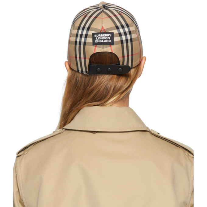 【瀬戸大橋店】 中古 BURBERRY | バーバリー キャップ HEAVY COTTON CHECK TRUCKER CAP 8026929 ベージュ サイズ：L 【118】 Burberry Beige Heavy Cotton Check Trucker Hat Burberry