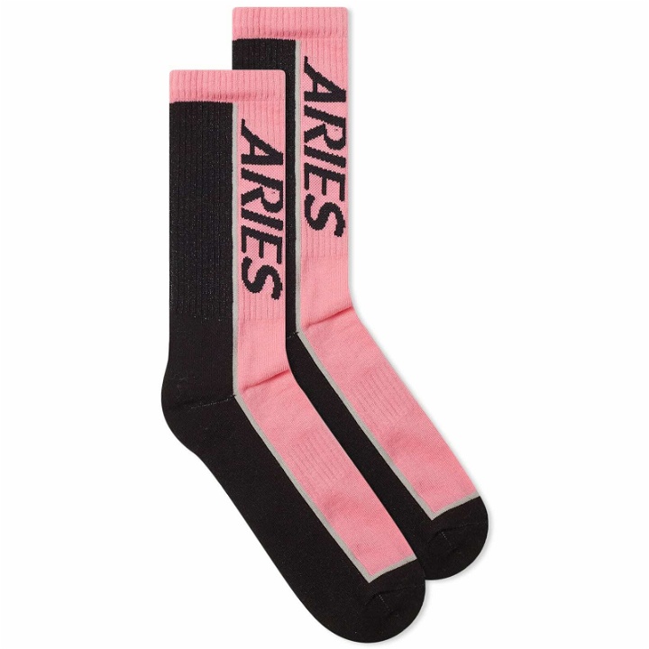Photo: Aries Men's Credit Card Socks in Pink