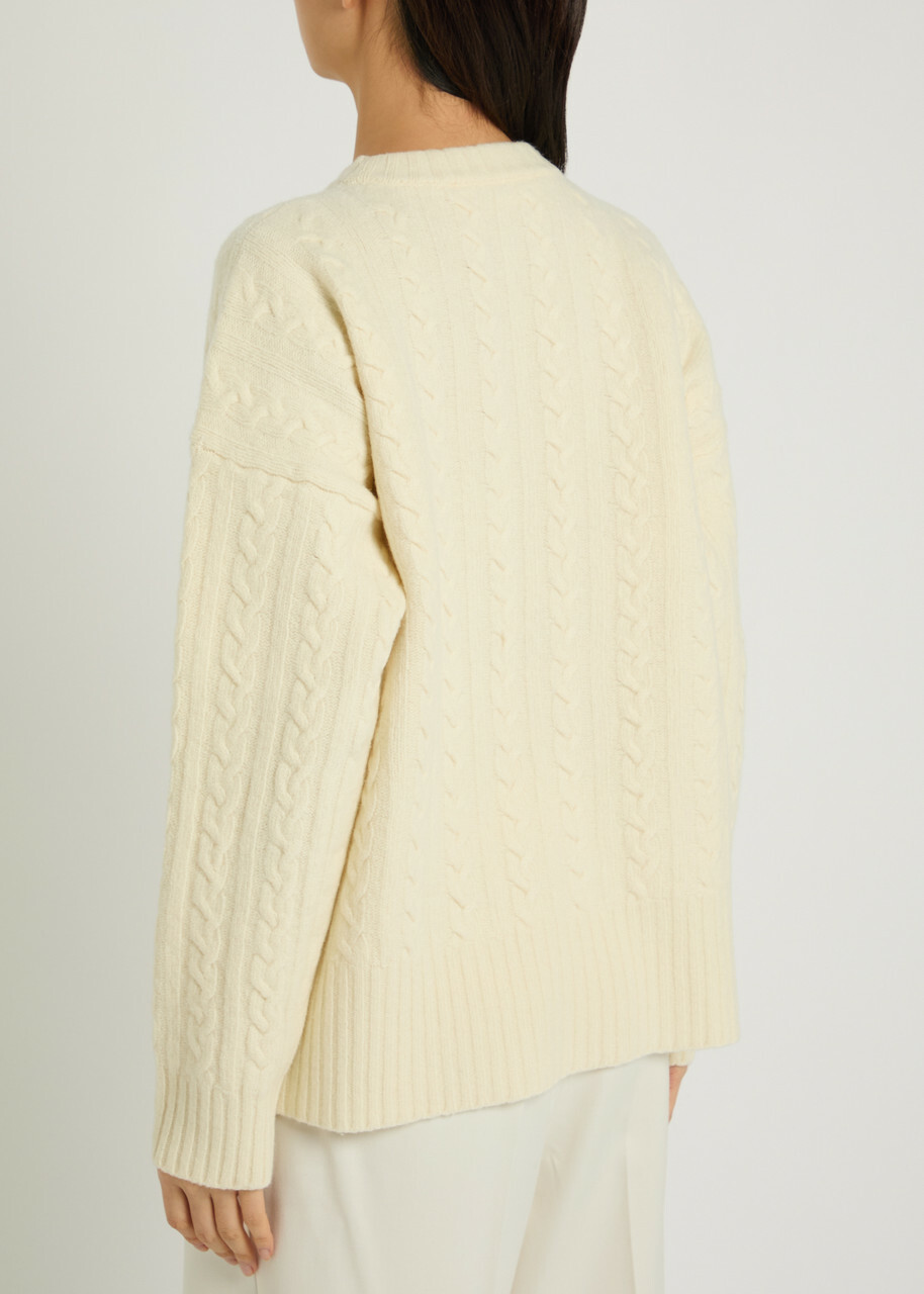 Rohe Cable-knit Wool Jumper Off White