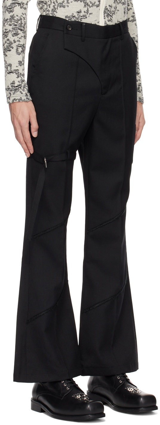 The World Is Your Oyster Black Flared Trousers