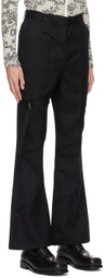 The World Is Your Oyster Black Flared Trousers