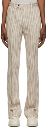 AMIRI Beige & Brown Viscose Trousers