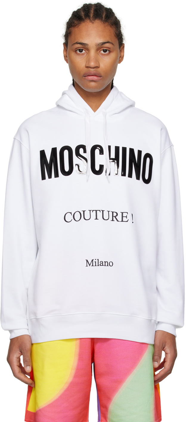 Moschino White Couture Hoodie Moschino