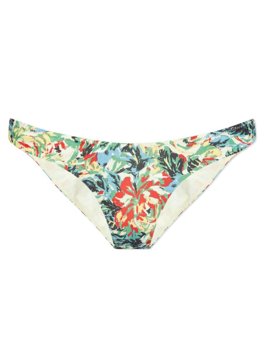 GANNI Women's Triangle Bikini Top in Check Azure Blue GANNI