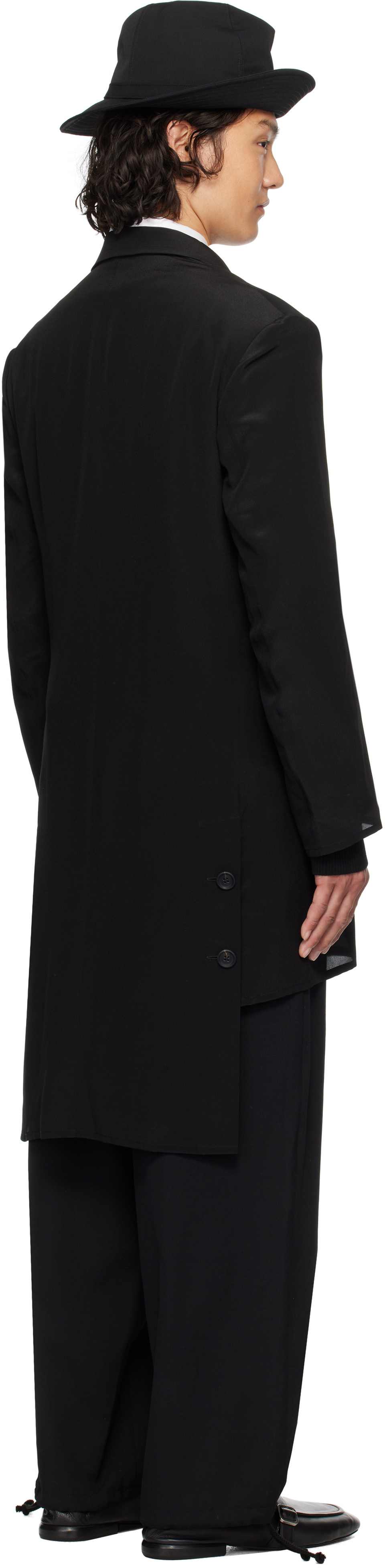 YOHJI YAMAMOTO Black Tab Long Blazer