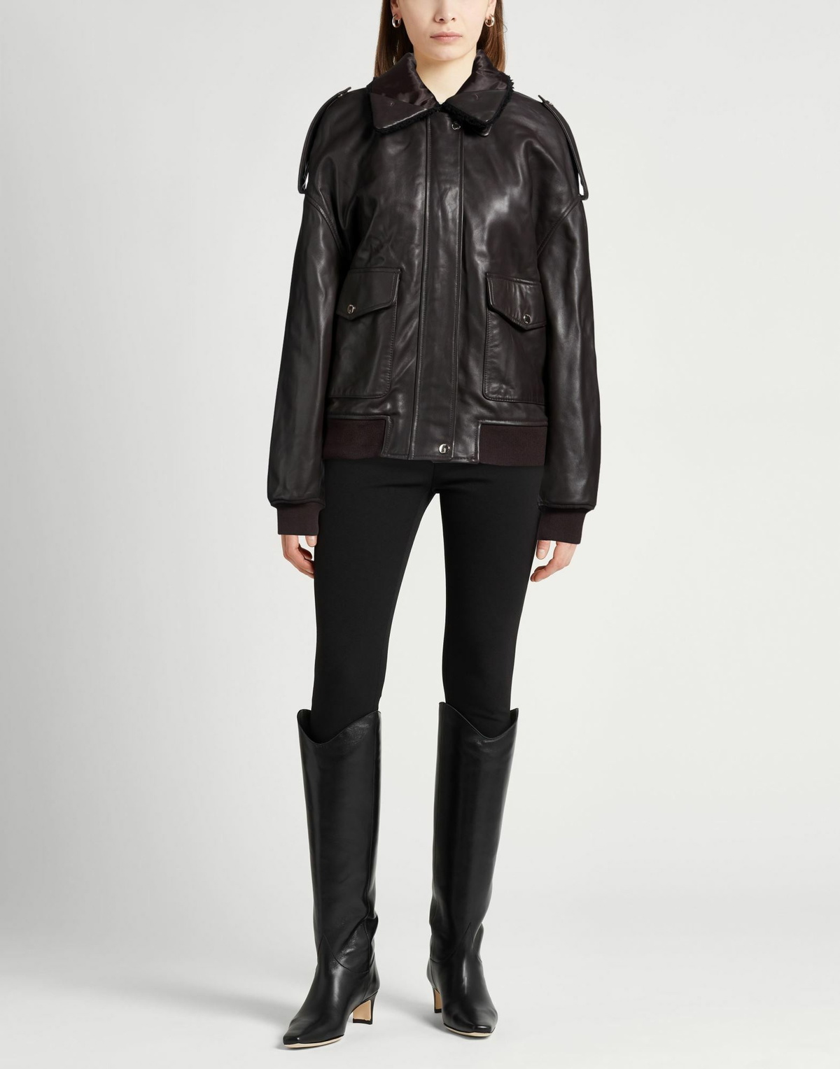 Maje Womens Jacket Dark in Brown