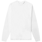 Neighborhood Men's Long Sleeve Classic Mock Neck T-Shirt in White
