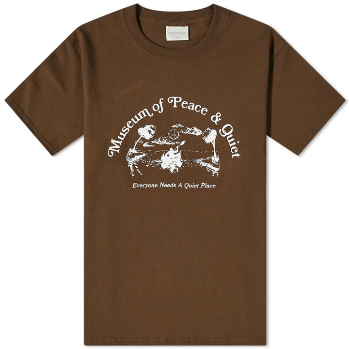 Photo: Museum of Peace and Quiet Men's Quiet Place T-Shirt in Brown