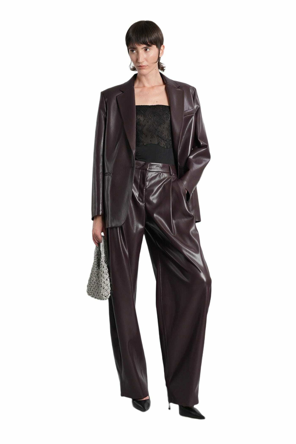 The Andamane Tracy-low Rise Pants In Bordeaux Polyester