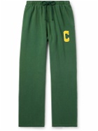 Cherry Los Angeles - Parachute Straight-Leg Logo-Appliquéd Cotton-Jersey Sweatpants - Green