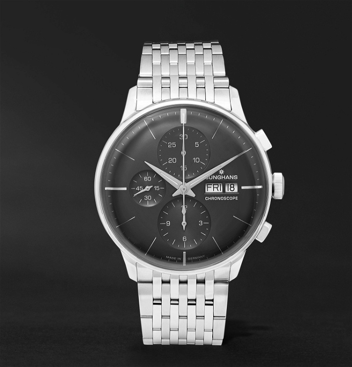 Photo: Junghans - Meister Chronoscope 40mm Stainless Steel Watch, Ref. No. 27432445 - Black