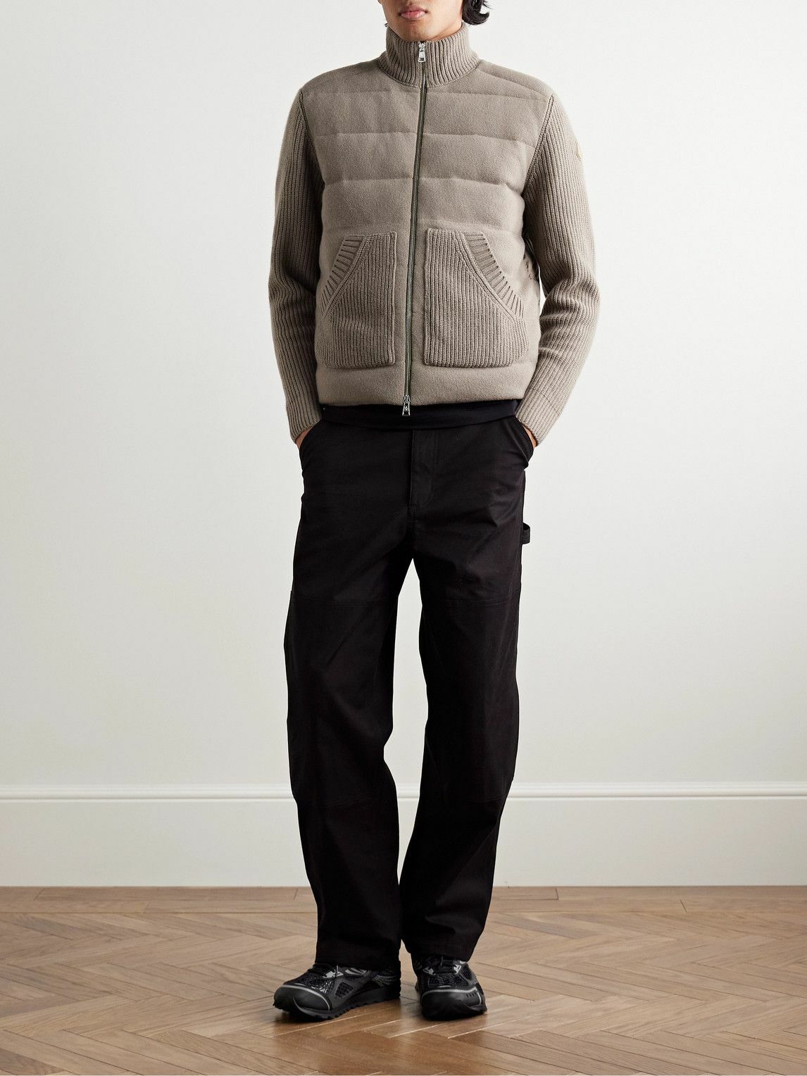 Moncler - Panelled Virgin Wool and Cashmere-Blend and Shell