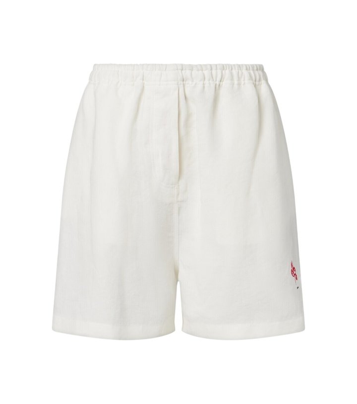 Photo: Prada Oversized linen Bermuda shorts