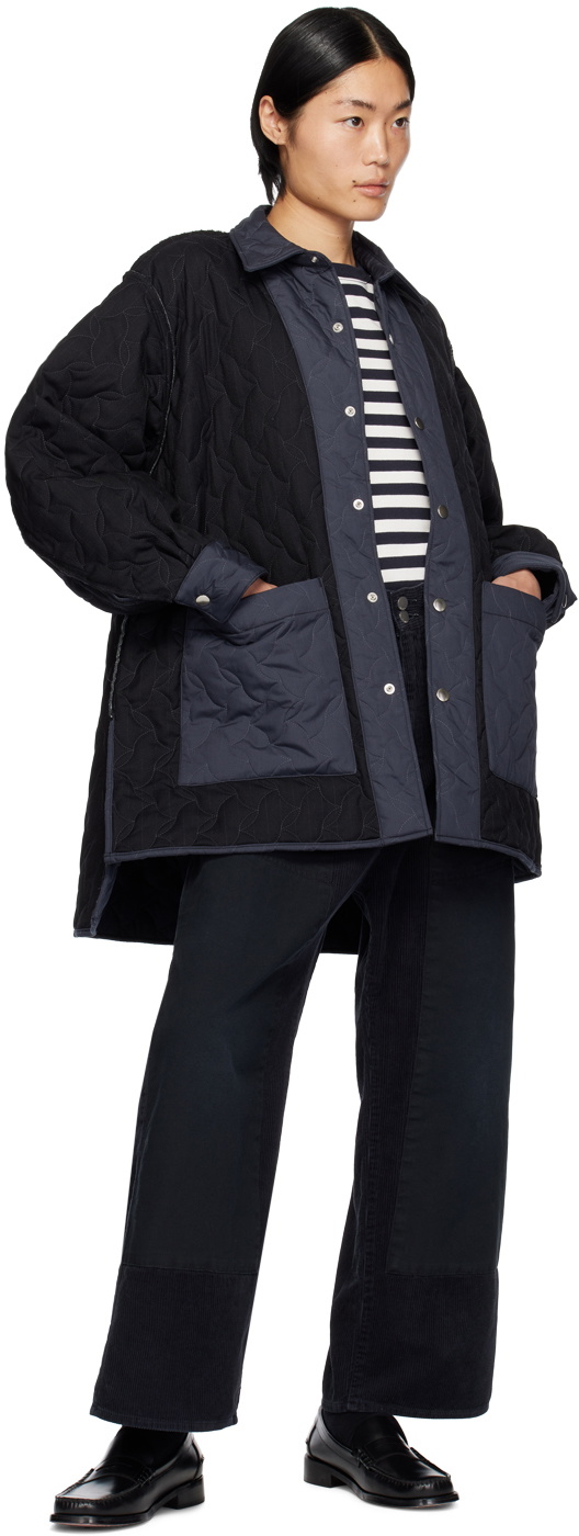 JieDa Navy & Black Quilted Jacket