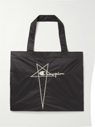 Rick Owens - Champion Logo-Embroidered Shell Tote Bag
