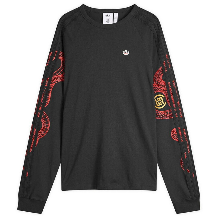 Photo: Adidas Men's x Clot Raglan Long Sleeve T-Shirt in Black