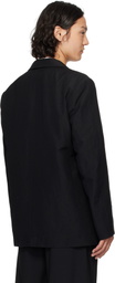 N.Hoolywood Black Buttonless Blazer