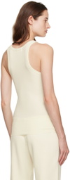 ÉTERNE Off-White High Neck Tank Top