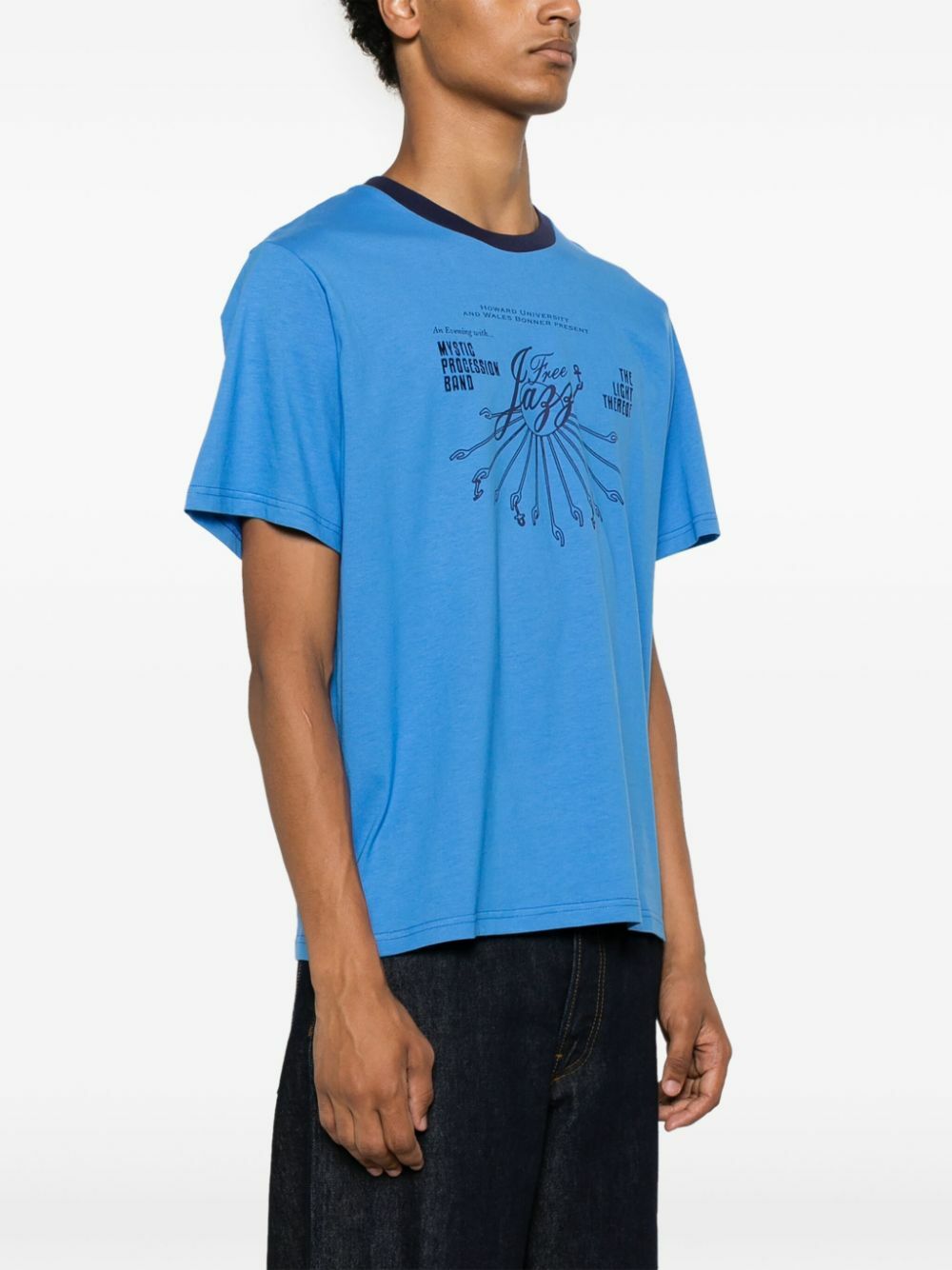 Wales Bonner Blue Jazz T-Shirt Wales Bonner