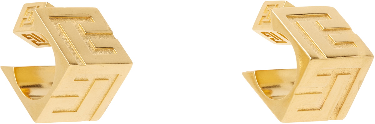 BALMAIN 3D PB Hoop Earrings