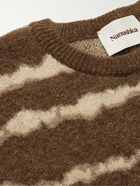 NANUSHKA - Virote Striped Jacquard-Knit Sweater - Brown