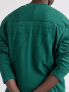Drake's - 77 Appliquéd Cotton-Jersey T-Shirt - Green