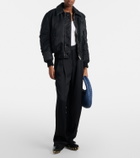 Bottega Veneta Intrecciato leather-trimmed blouson jacket