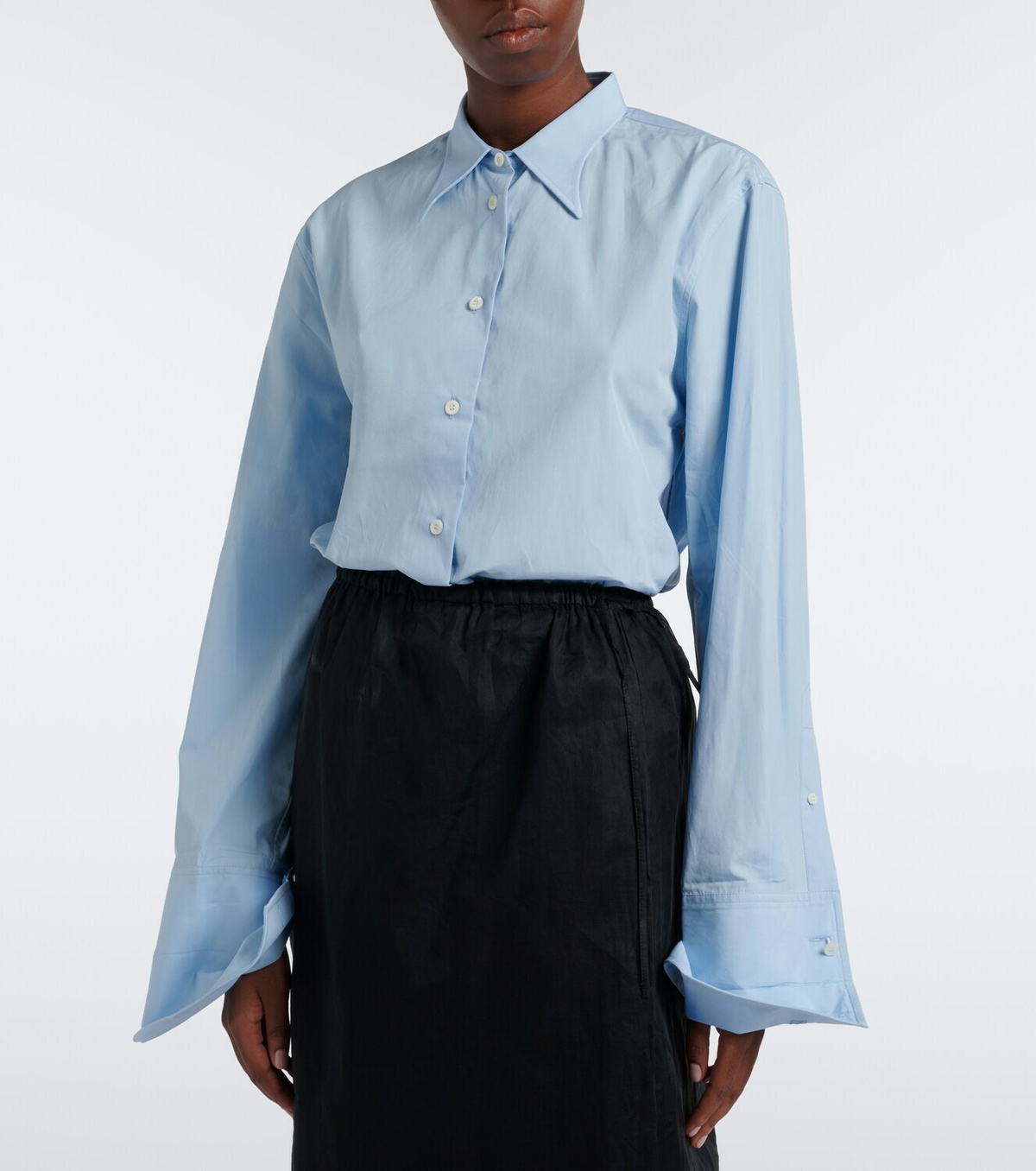 Prada Oversized cotton poplin shirt