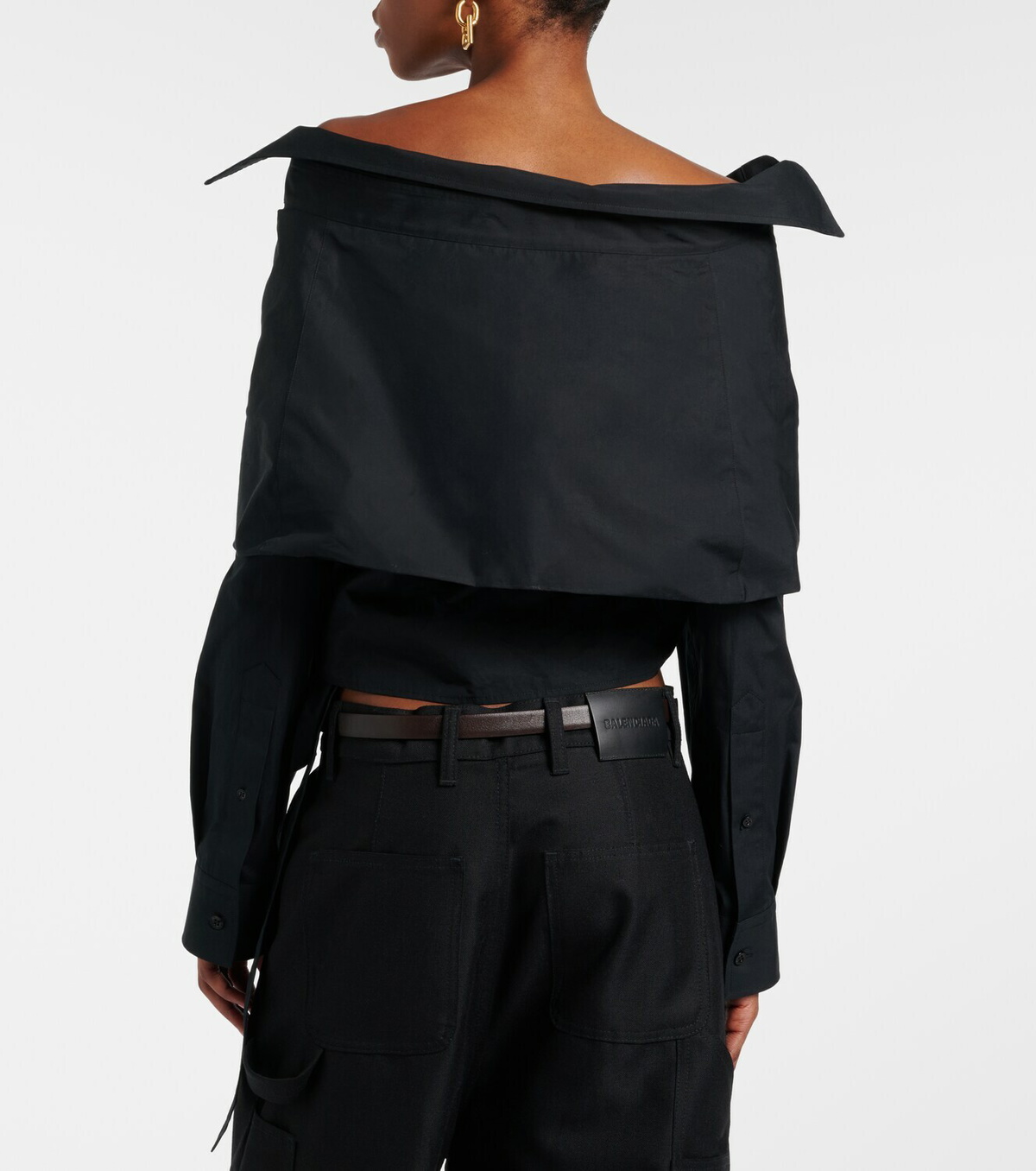 Balenciaga Off-shoulder cotton top