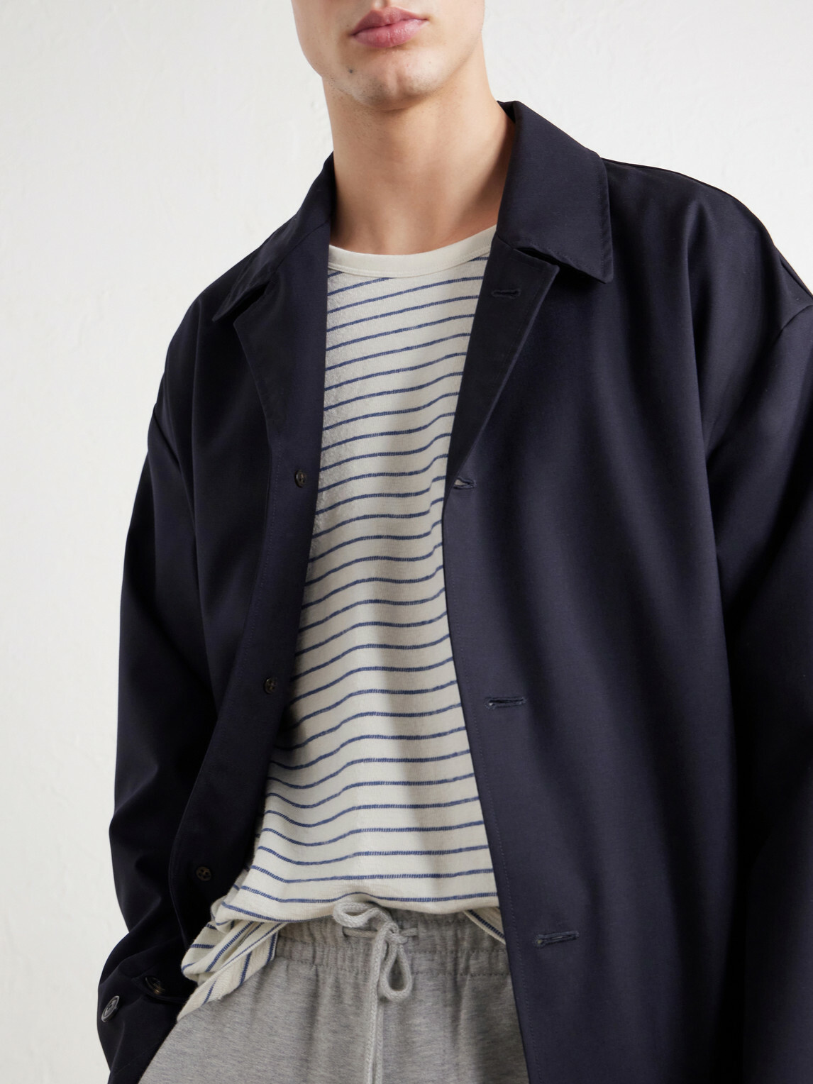 Folk - Striped Cotton T-Shirt - Neutrals