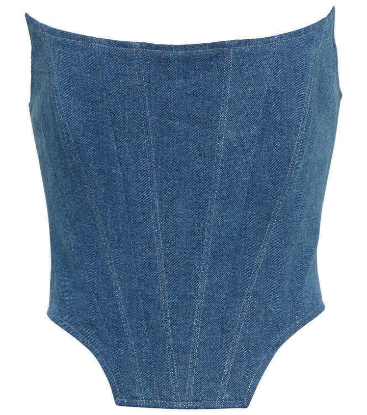 Photo: Giuseppe di Morabito Denim bustier top