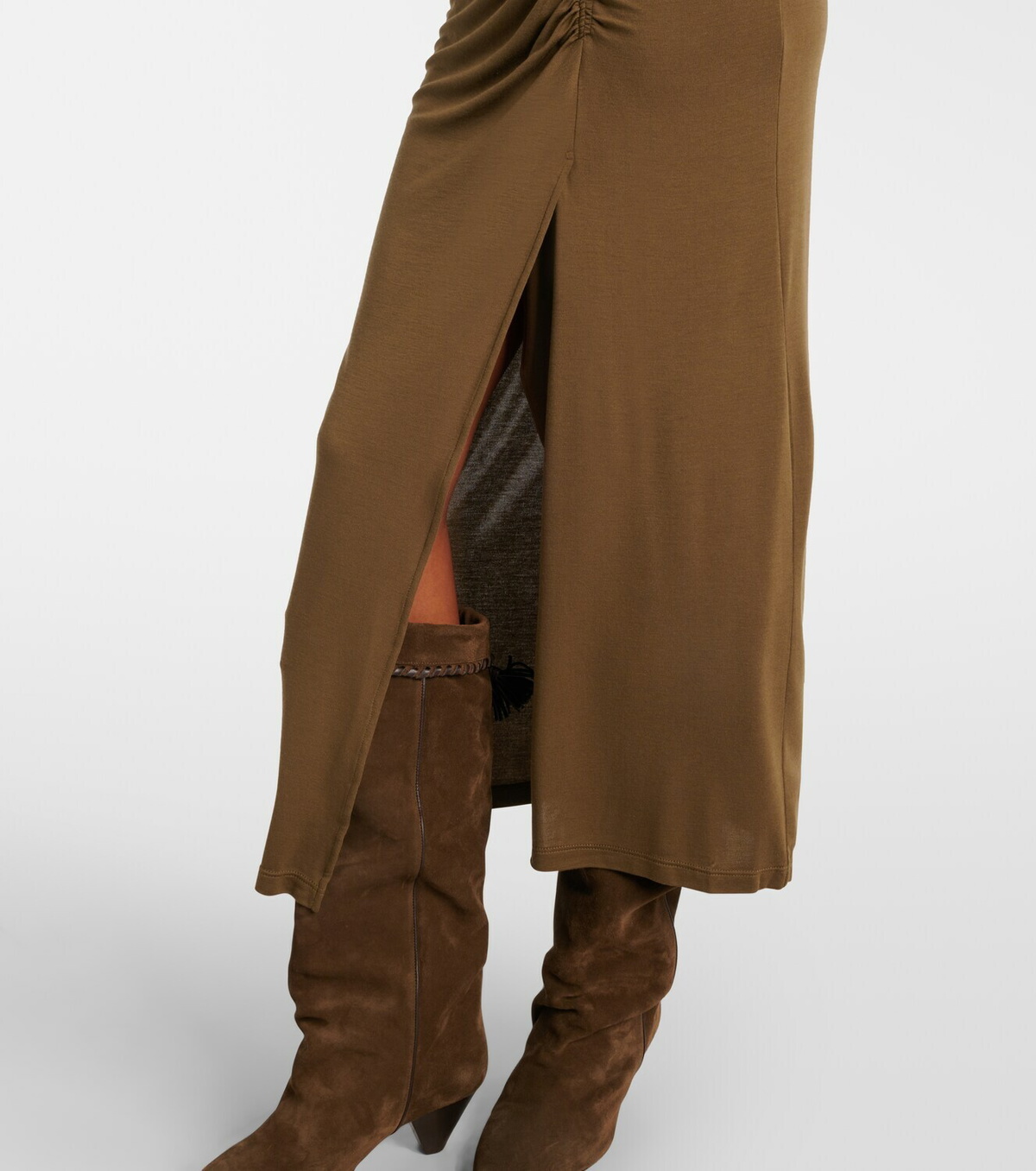 Marant Etoile Jelina gathered jersey maxi dress
