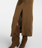 Marant Etoile Jelina gathered jersey maxi dress