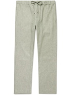 FRESCOBOL CARIOCA - Oscar Slim-Fit Tapered Linen and Cotton-Blend Drawstring Trousers - Green