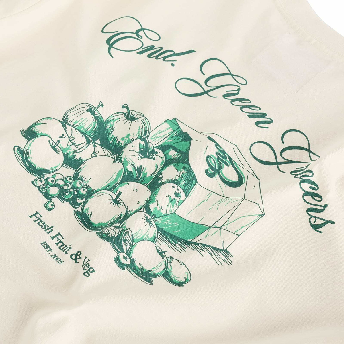 END. Fresh Produce T-Shirt in Ecru