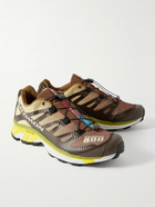 Salomon - XT-4 Leather-Trimmed Mesh Sneakers - Yellow