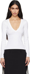 FLORE FLORE White Dewi Longsleeve T-shirt