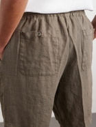 Altea - Samuel Straight-Leg Linen Drawstring Shorts - Green