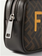 Fendi - Leather-Trimmed Logo-Print Coated-Canvas Camera Bag