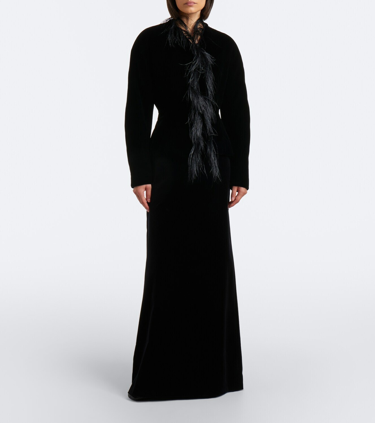 The Row Lew cotton velvet maxi skirt