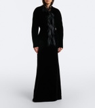 The Row Lew cotton velvet maxi skirt