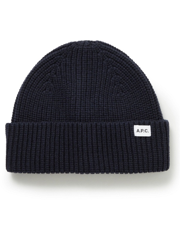 Photo: A.P.C. - Ribbed Wool and Cashmere-Blend Beanie