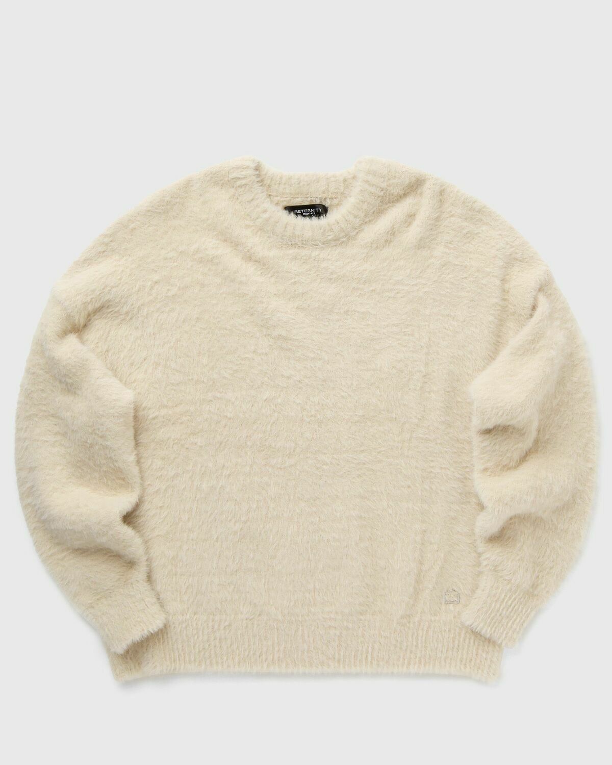 Reternity Essential Furry Knit Sweater Beige Pullovers