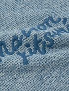 Maison Kitsuné - Logo-Embroidered Cotton Sweater - Blue