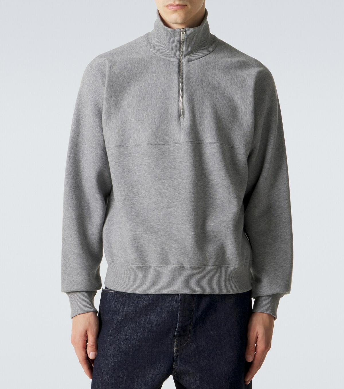 Jil Sander Cotton terry half-zip sweatshirt