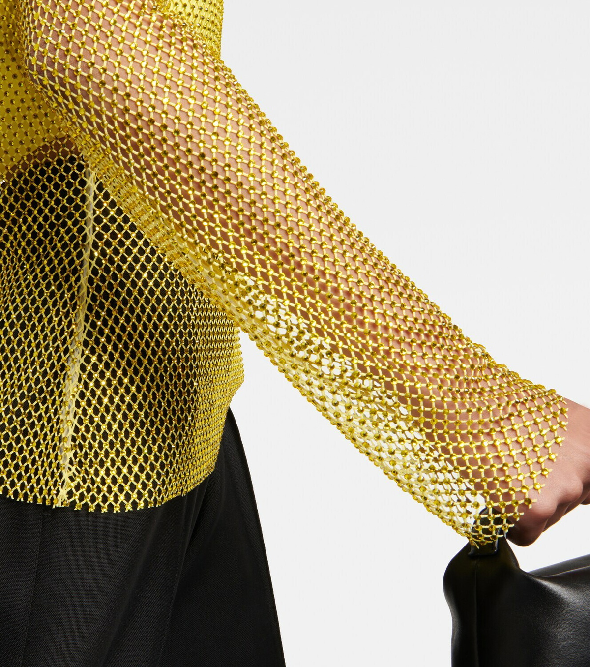 Giuseppe di Morabito Crystal-embellished mesh top